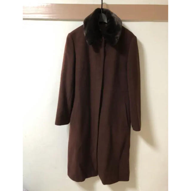 アンゴラ&カシミア　ロングコート　13号 レディースのジャケット/アウター(ロングコート)の商品写真