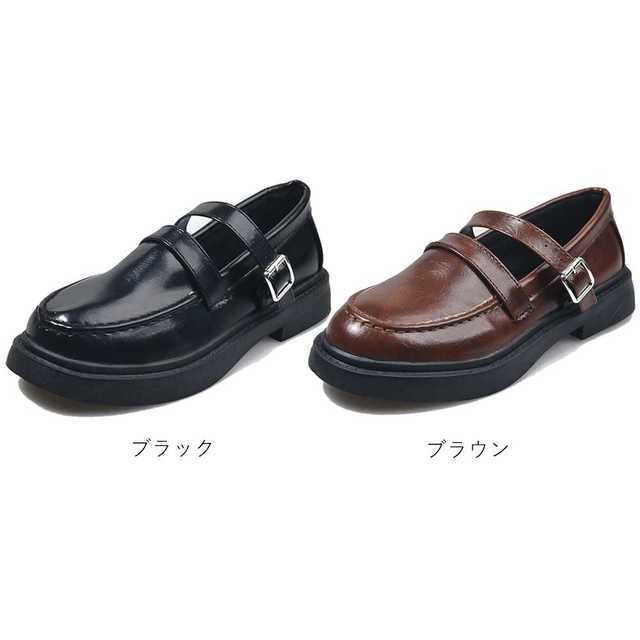 ローファー レディース オックスフォード 厚底 パンプス ローヒール 歩きやすい レディースの靴/シューズ(ローファー/革靴)の商品写真
