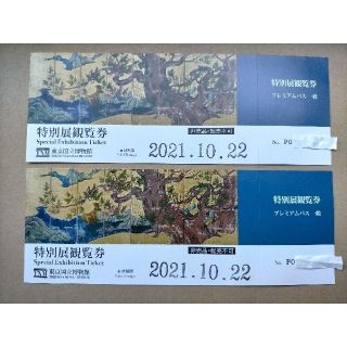 東京国立博物館 特別展観覧券2枚 有効期限2021年10月22日 送料込(美術館/博物館)