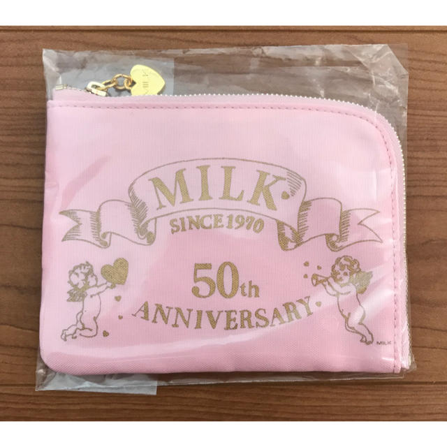 MILK(ミルク)の限定★MILK★ノベルティ★エンジェルポーチ★ミニティッシュポーチ★ピンク レディースのファッション小物(ポーチ)の商品写真