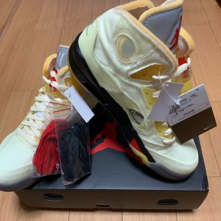 ナイキ(NIKE)のOFF-WHITE×NIKE AIR JORDAN 5 SAIL(スニーカー)