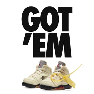 オフホワイト(OFF-WHITE)のNike Off-White AIR JORDAN 5 Sail Baby(スニーカー)