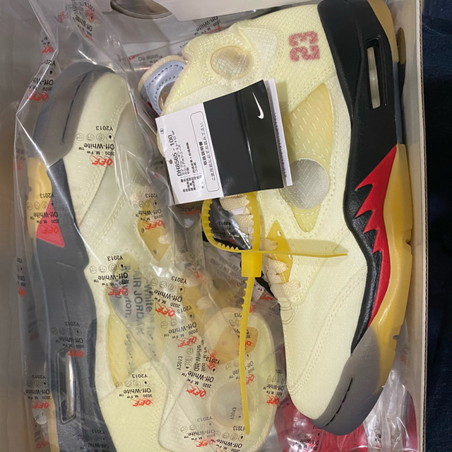 最終値下げ　NIKE OFF-WHITE air Jordan 5 sailエアジョーダン5