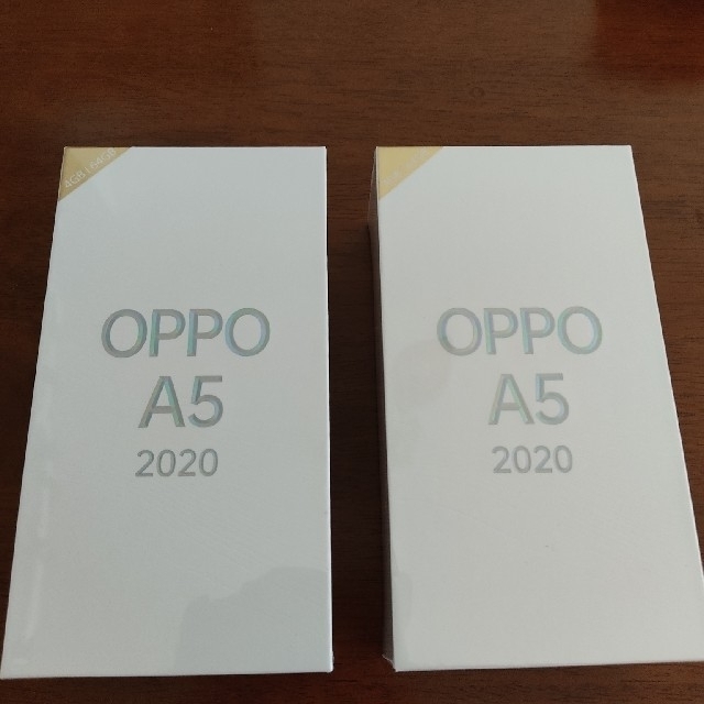 スマートフォン/携帯電話新品未開封　Oppo a5 2020 グリーン&ブルー２個セット