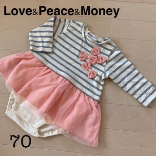 ラブアンドピースアンドマネー(Love&Peace&Money)のワンピース ロンパース 70(ワンピース)