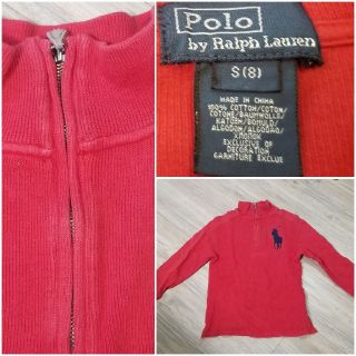 ポロラルフローレン(POLO RALPH LAUREN)のポロラルフローレンジュニア　正規品中古　BIGポニージップアップ長袖トップス(パーカー)