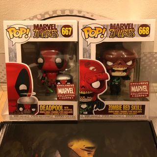 マーベル(MARVEL)のFUNKO POP! マーベル　ゾンビデッドプール　ゾンビレッドスカル限定BOX(アメコミ)