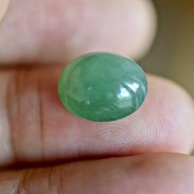 226-30 処分 天然 A貨 薄緑 翡翠 楕円 ルース 裸石 硬玉 ジェダイト リング(指輪)