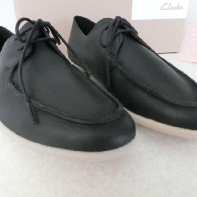 Clarks(クラークス)の新品■41/2■本革CLARKS黒23.5cmレディーススリッポンシューズ紐靴 レディースの靴/シューズ(ローファー/革靴)の商品写真