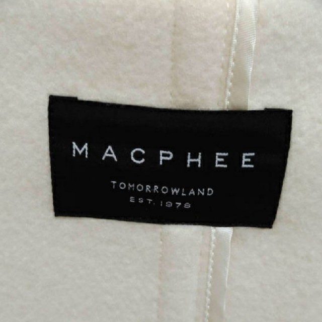 MACPHEE(マカフィー)のTOMORROWLAND　MACPHEE　ホワイト　定番　ダッフルコート38♡ レディースのジャケット/アウター(ダッフルコート)の商品写真