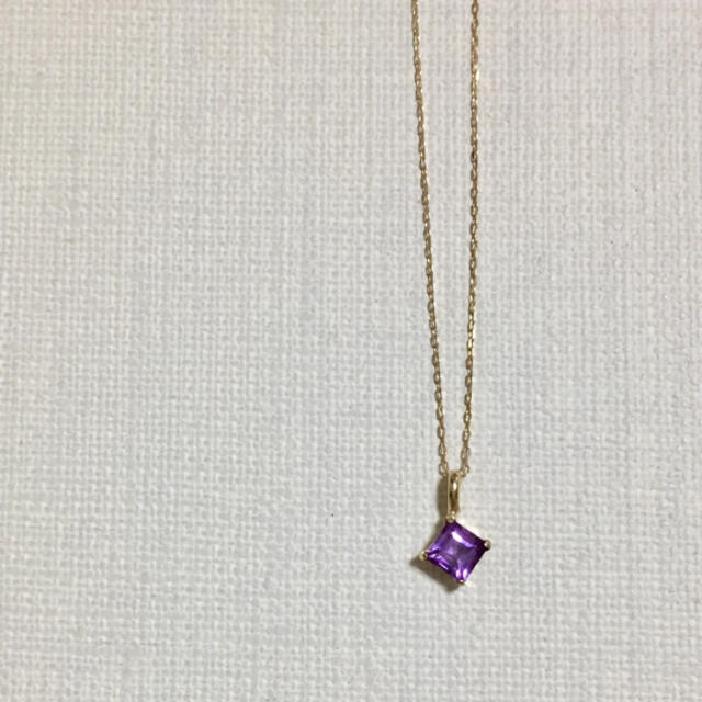 新品❤️10金アメジストネックレス 紫水晶 クリスタル 天然石 K10 ゴールド 2