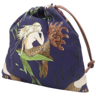 LOEWE - ロエベ ポーチ ドローストリングポーチ スモール ボルドー
