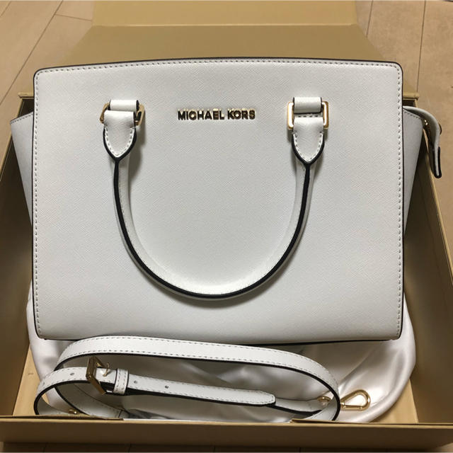 Michael Kors - マイケルコース 2wayハンドバッグ白の通販 by riri's