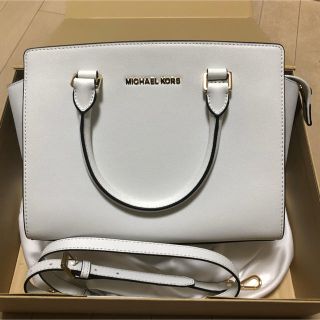 マイケルコース(Michael Kors)のマイケルコース 2wayハンドバッグ白(ハンドバッグ)