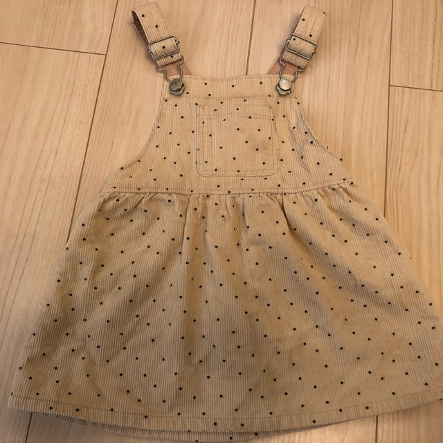 ZARA KIDS(ザラキッズ)のZARAbaby ジャンパースカート ドット柄 80 キッズ/ベビー/マタニティのベビー服(~85cm)(ワンピース)の商品写真