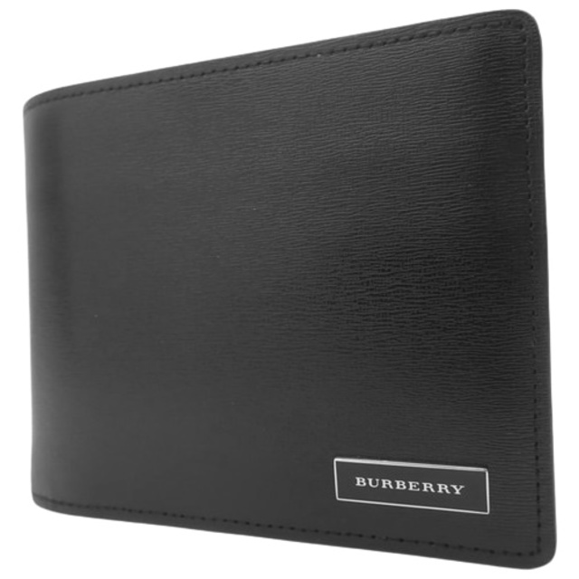 BURBERRY(バーバリー)のバーバリー コンパクト財布 2つ折り財布 レザー ブラック黒 ウォレット メンズのファッション小物(折り財布)の商品写真