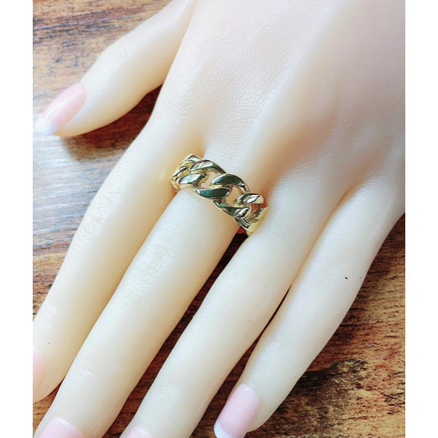 ★大振り16.8g★✨9mm幅 K18 喜平リング 指輪 #20 メンズのアクセサリー(リング(指輪))の商品写真