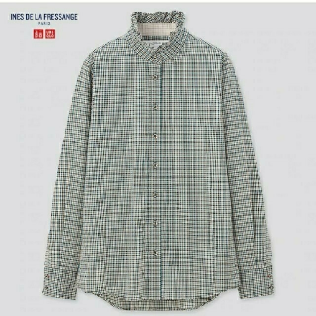 UNIQLO(ユニクロ)のkoharu様専用☆コットンフリルシャツ、ワイドパンツ レディースのトップス(シャツ/ブラウス(長袖/七分))の商品写真