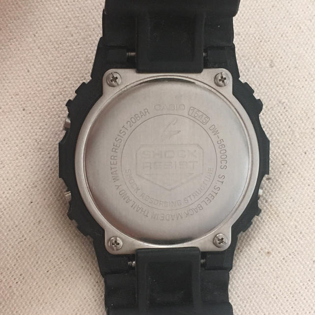 カシオ　G-SHOCK DW-5600CS ブラック&オレンジ　腕時計