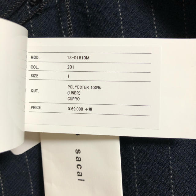 極美品　sacai 18AW レイヤードサイドジップパンツ