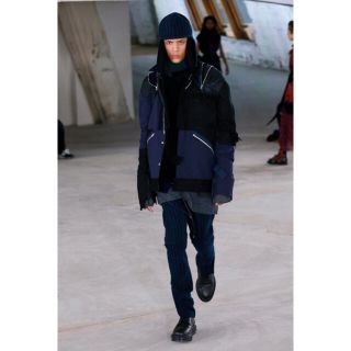 サカイ(sacai)の極美品　sacai 18AW レイヤードサイドジップパンツ(デニム/ジーンズ)