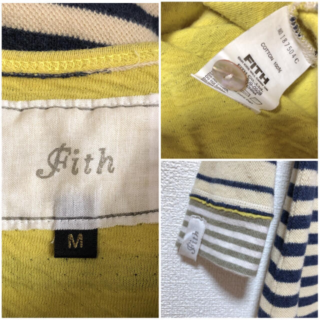 FITH(フィス)のFITH/フィス/八〜九分袖/ボーダーワンピース/M/100 キッズ/ベビー/マタニティのキッズ服女の子用(90cm~)(ワンピース)の商品写真