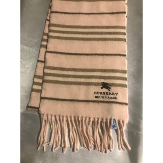 バーバリーブルーレーベル(BURBERRY BLUE LABEL)の美品★ BURBERRY BLUE LABELボーダーマフラー◆ストール(マフラー/ショール)