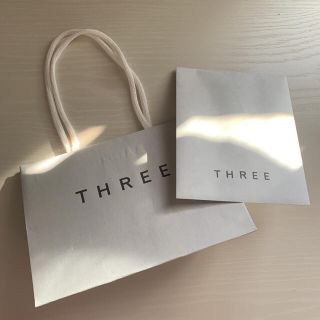 スリー(THREE)のスリー　ショップ袋　ミニサイズ　2点セット(ショップ袋)