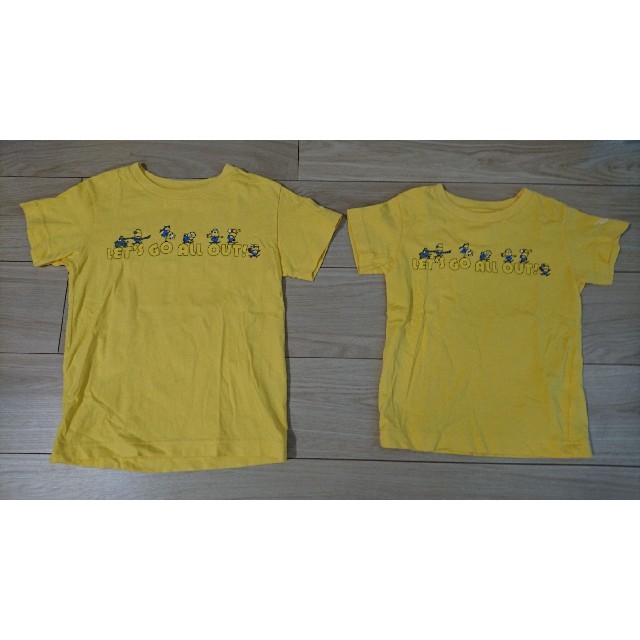 ミニオン(ミニオン)のミニオンTシャツ2枚セット(100サイズ・120サイズ) キッズ/ベビー/マタニティのキッズ服男の子用(90cm~)(Tシャツ/カットソー)の商品写真