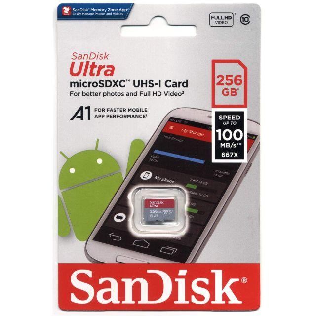 SanDisk(サンディスク)の【新品】SanDisk マイクロSDカード 256GB　高速　class10 スマホ/家電/カメラのスマホ/家電/カメラ その他(その他)の商品写真