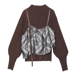 アメリヴィンテージ(Ameri VINTAGE)のなち様専用 HANG SCARF KNITブラウン(ニット/セーター)