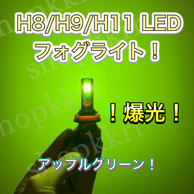 雷光 LEDフォグランプ アップルグリーンレモン H8H9H11H16