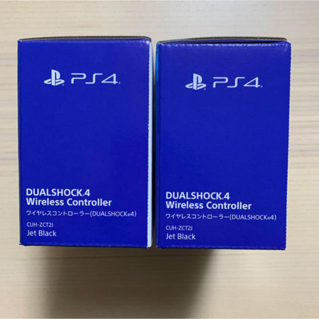 PlayStation4(プレイステーション4)のPS4 ワイヤレスコントローラー DUALSHOCK4 Jet Black  エンタメ/ホビーのゲームソフト/ゲーム機本体(その他)の商品写真