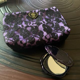 アナスイ(ANNA SUI)の未使用品　アナスイ　ポーチ　ミラー2点セット(ポーチ)