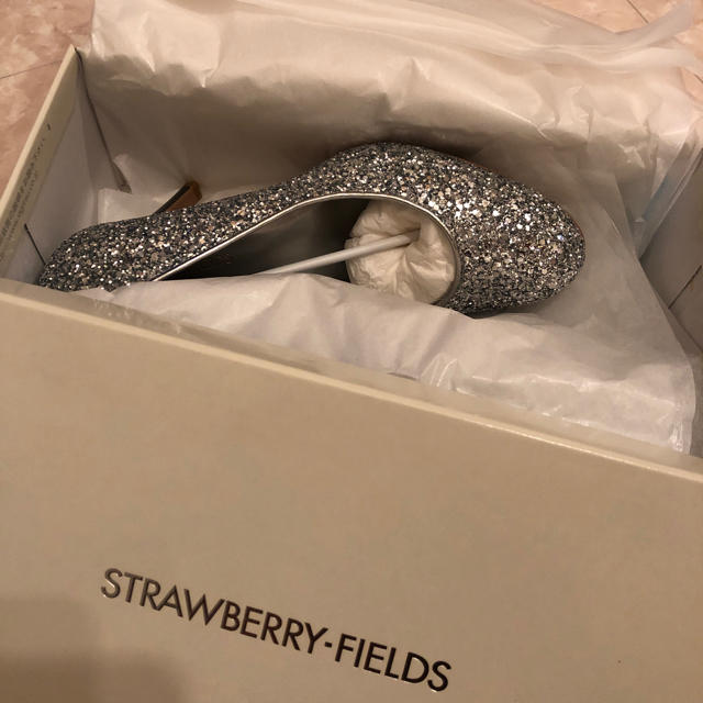 STRAWBERRY-FIELDS(ストロベリーフィールズ)の専用　新品　箱付き　ストロベリーフィールズ　グリッターパンプス レディースの靴/シューズ(ハイヒール/パンプス)の商品写真