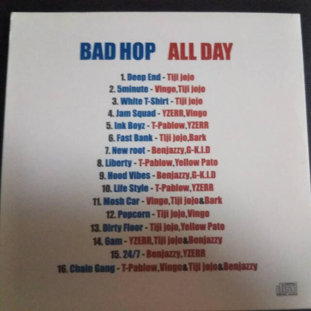 BADHOP ALLDAY CD 非売品