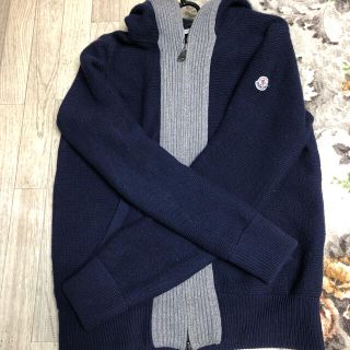 モンクレール(MONCLER)のモンクレール　フーデットニットパーカー(カーディガン)