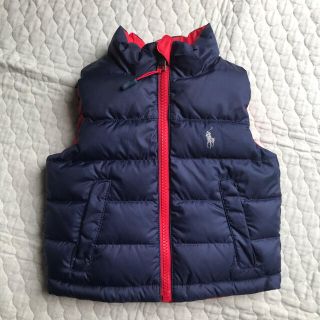 ラルフローレン(Ralph Lauren)の更にSALE美品☆ラルフローレン リバーシブルダウンベスト ネイビー/レッド9M(ジャケット/コート)