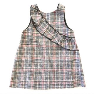 ザラキッズ(ZARA KIDS)のzara baby チェック柄フリルワンピース(ワンピース)