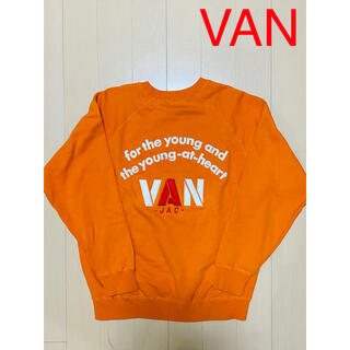 ヴァンヂャケット(VAN Jacket)のVAN／㊲トレーナー（Ｌ）／オレンジ・バックアーチ（白・赤）ロゴ(スウェット)