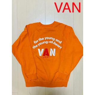 ヴァンヂャケット(VAN Jacket)のVAN／㊲トレーナー（Ｌ）／オレンジ・バックアーチ（白・赤）ロゴ(スウェット)