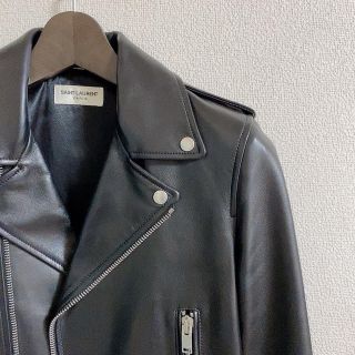 サンローラン(Saint Laurent)のエディ期！　サンローラン　ライダースジャケット　ダブル　44(ライダースジャケット)