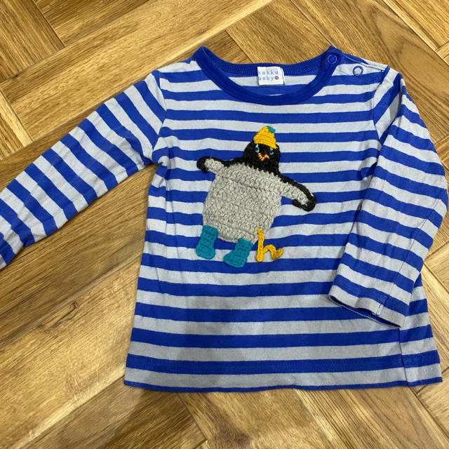 hakka baby(ハッカベビー)のハッカベビー　hakka baby ボーダーカットソー　ペンギン キッズ/ベビー/マタニティのキッズ服男の子用(90cm~)(Tシャツ/カットソー)の商品写真