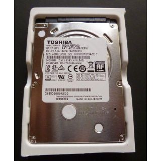 (EPXT)稼働709時間 東芝HDD500GB　2.5インチ 厚さ(PC周辺機器)