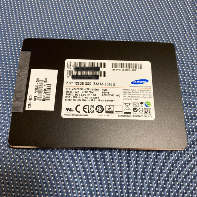 Samsung SSD128gb 2.5インチSATA二個セット