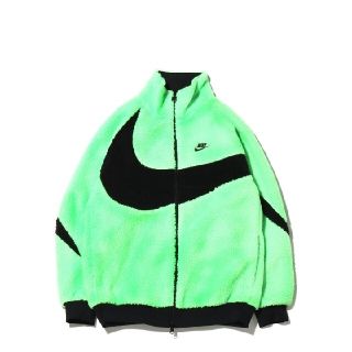 ナイキ(NIKE)のatmos当選品 ナイキフルジップボアジャケット グリーン S 新品 (ブルゾン)