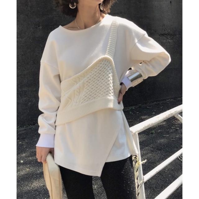 カットソー(長袖/七分) Ameri VINTAGE - AMERI ONE SHOULDER TOP