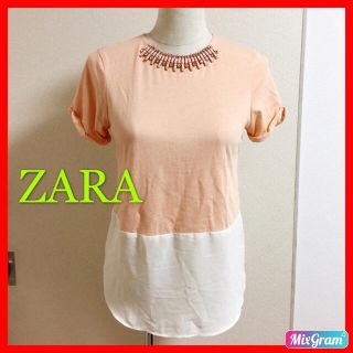 ザラ(ZARA)の匿名配送　ZARA ザラ★ 半袖 可愛いブラウス✨(カットソー(半袖/袖なし))