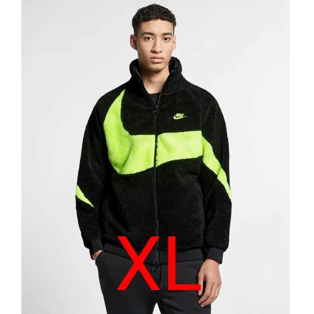 メンズXL NIKE BIG SWOOSH FULL ZIP BOA JACKET 黒 - ブルゾン