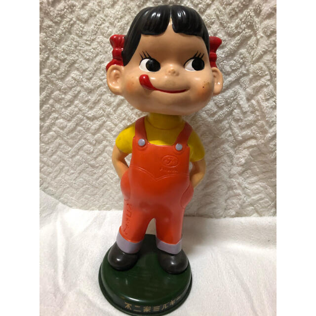 スーパーDEAL ペコちゃん人形 ペコちゃん 人形 レトロ ブリキ ブリキ台